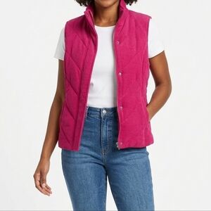100% Cotton Jones New York Mock Neck Quilted Vest